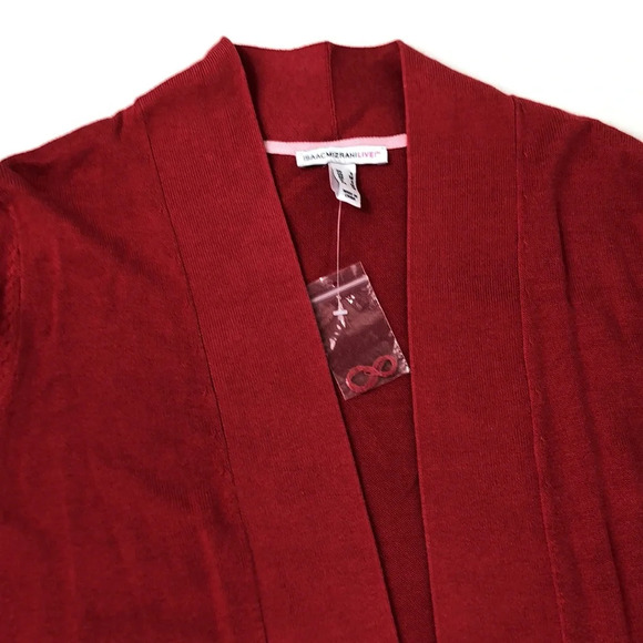 2/$30 NEW Isaac Mizrahi Live! Cardigan Size Small Open Front Hi-Low Hem Sweater - Picture 10 of 16